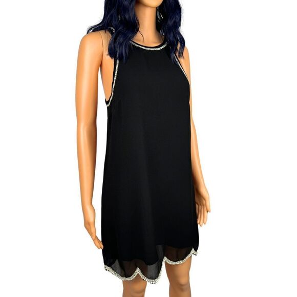 NBD Revolve Someone Like You Dress S Black Pearl Scalloped Mini Cocktail Party - Picture 2 of 6